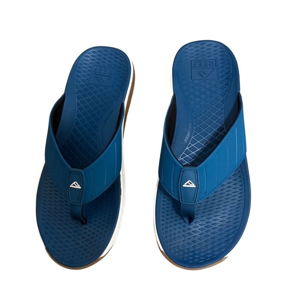 Reef The Deckhand Men’s Flip Flops Size 11 Teal Blue